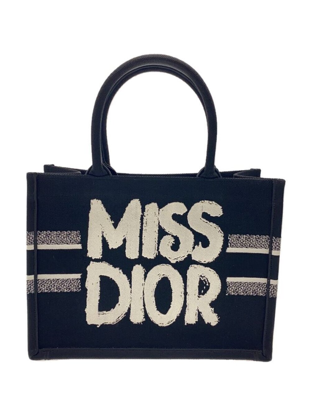 Christian Dior Book Tote Miss Dior graffiti embroidery Black
